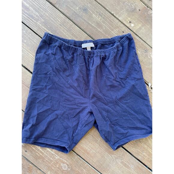 Woman Within 1x blue soft shorts - Picture 1 of 3